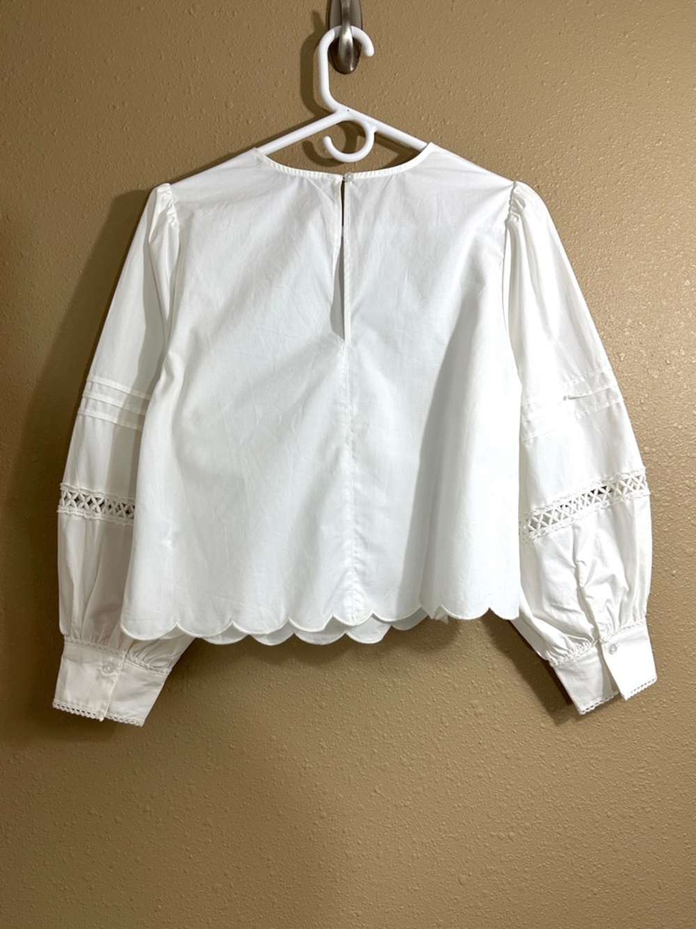 French Connection Alissa White Cotton Broderie Top - Picture 5 of 7